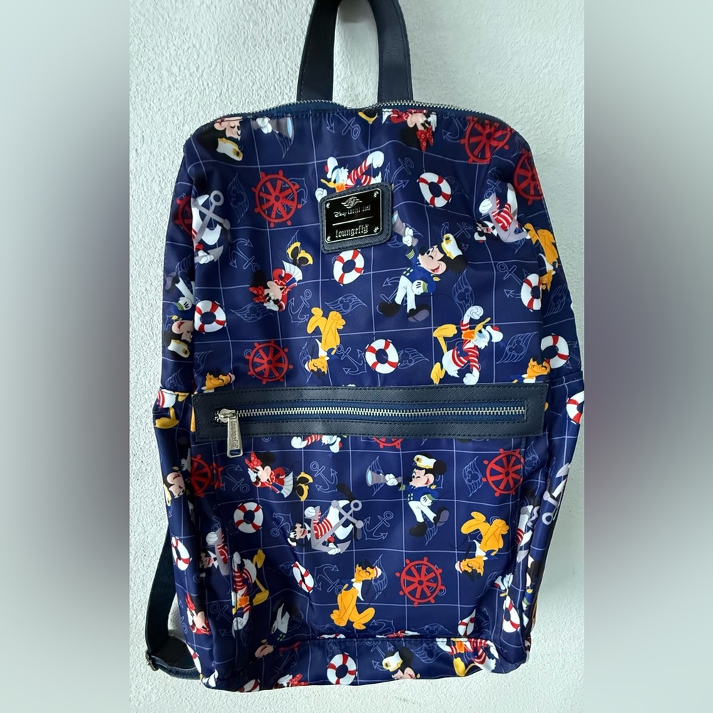 Loungefly Disney Cruise Line Blue Character Print Backpack